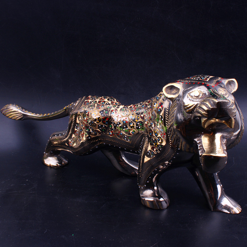 Pakistan bronze handmade domineering copper Tiger home porch living room copper feng shui animal ornaments zodiac Tiger