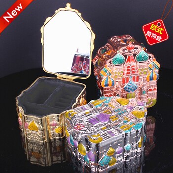 Enamel metal jewelry box ring box