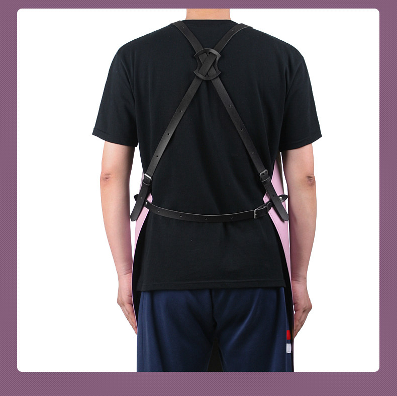 Фартук настройки 防水高端商用皮围裙调酒师酒吧餐厅宠物美容超纤防水油工作服定制