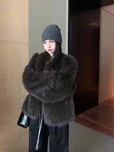 This year's popular fur coat for women's autumn and winter, new 2024 European popular high-end and stylish fur coat