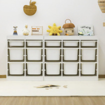 Montessori kindergarten baby solid wood toy cabinet childrens room reading area layout furniture combination set small apartment