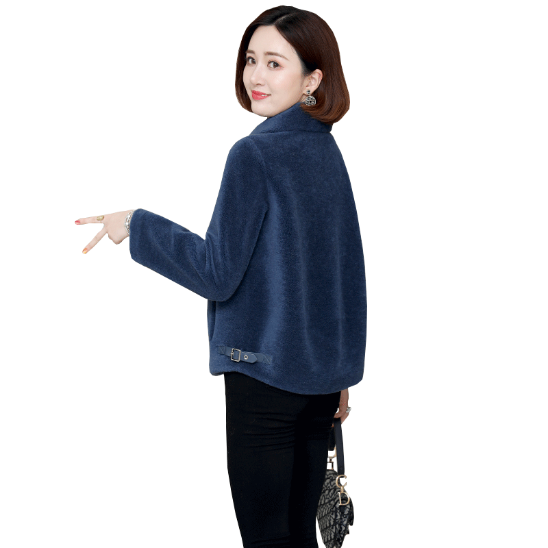 phụ nữ cừu cắt nhung áo của ngắn áo cashmere hạt Haining lông hiển thị mỏng ít thịt cừu len mùa đông 2019