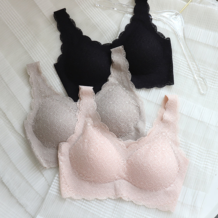 Gufei trace a lace bra comfortable steel ring thin vest underwear breathable sleep female bra gathering
