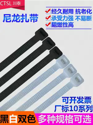 White and black plastic nylon cable tie 10*200 300 widened large cable tie 10x250 tie harness factory label