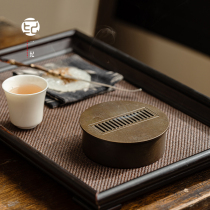 Chinese Style Pint Aroma Pan Incense Box Home Indoor Tachana Sandalwood Stove Tray Tosink Incense Pan Box Incense Stove Smoked Incense Stove Hem