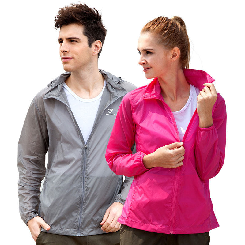 teccoop sounding sunscreen men and women loose ultra-thin breathable outdoor sports lovers' skin windsweaters summer coats