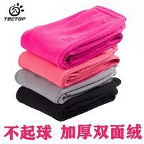 tectop winter thickened fleece pants womens elastic sports warm outdoor hiking pants mens double-sided fleece