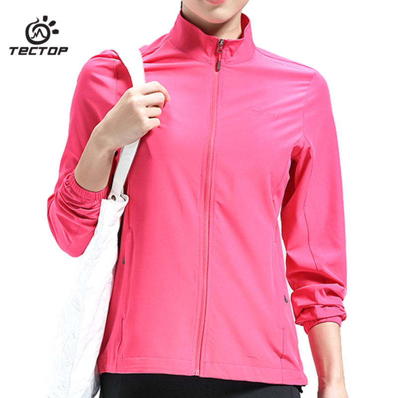 tecsop sounding sunscreen women's thick air-permeable loose with cap new windproof spring summer standout elastic jacket