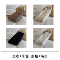 4 пары (легкий кофе+бежевый+черный+белый)