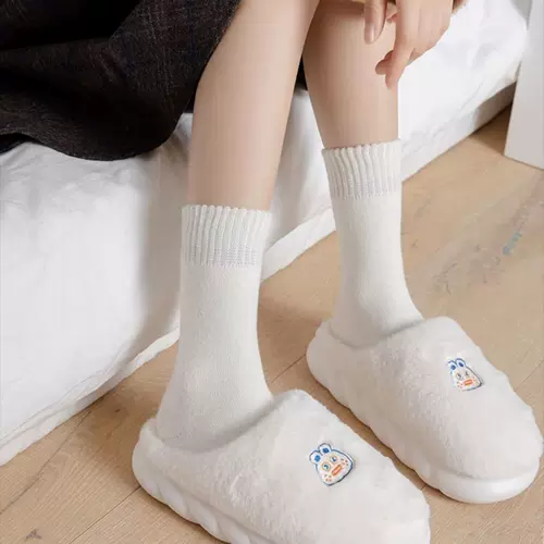 Зимние носки, японские цветные утепленные гольфы, удерживающее тепло цветное полотенце, средней длины