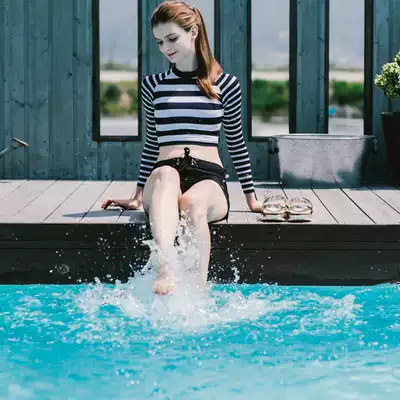 South Korea ORLO diving suit women snorkeling slim waist long sleeve sunscreen two piece swimsuit trousers jellyfish suit surf suit