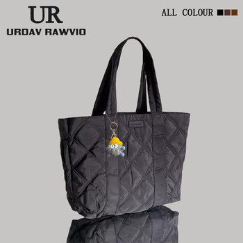 Ur Brand Bag for Women 2025 New Fashion Large Capacity Versatile down Commuter Bag College Student Class Tote Bag