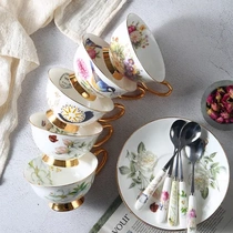 Tea set latte art ceramic coffee cup coffee cup and saucer gift box cup British European bone china afternoon tea tea cup