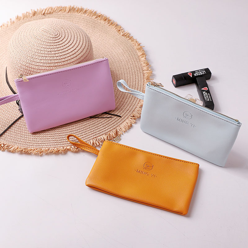 ins wind super fire soft leather makeup bag lady portable mini carry-on bag mouth red bag small number mobile phone zero wallet