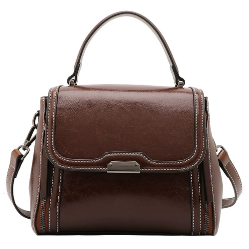 Сумка через плечо, ретро сумка на одно плечо, из натуральной кожи, коллекция 2023