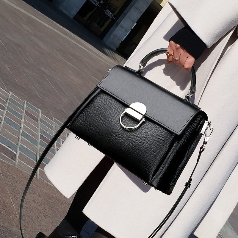 French counter MKZAREA new high-quality textured leather messenger bag women's bag shoulder handbag simple small bag