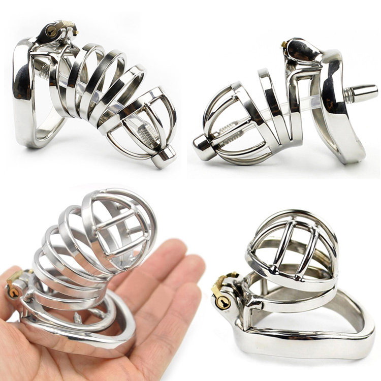 Adult Supplies Sm Prop Men Out of Outgoing Stainless Steel Big Penis Lock Fine Girdle Guide Urine Intubation Virginity Pants