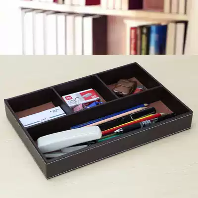 Entrance storage box Key storage box style multi-function Nordic change tray Leather small workbench storage box