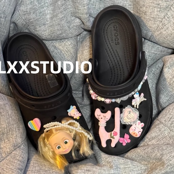 Blxx Original Design New Clog Shoe Accessories Crocs Shoe Surface Decoration Sweet Plush Accessories Shoe Buckle Finished Product