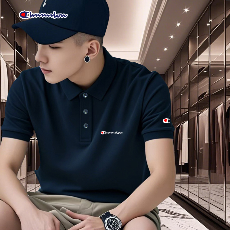 Tiktok Cross-Border Hot Item/Ebay Same Product/Summer Lapel Polo Shirt Men's Short-Sleeved Business Casual Sun Protection Clothing Tiktok Cross-Border Hot Item/Ebay Same Product/Summer Lapel Polo Shirt Men's Short-Sleeved Business Casual Sun Protection Clothing