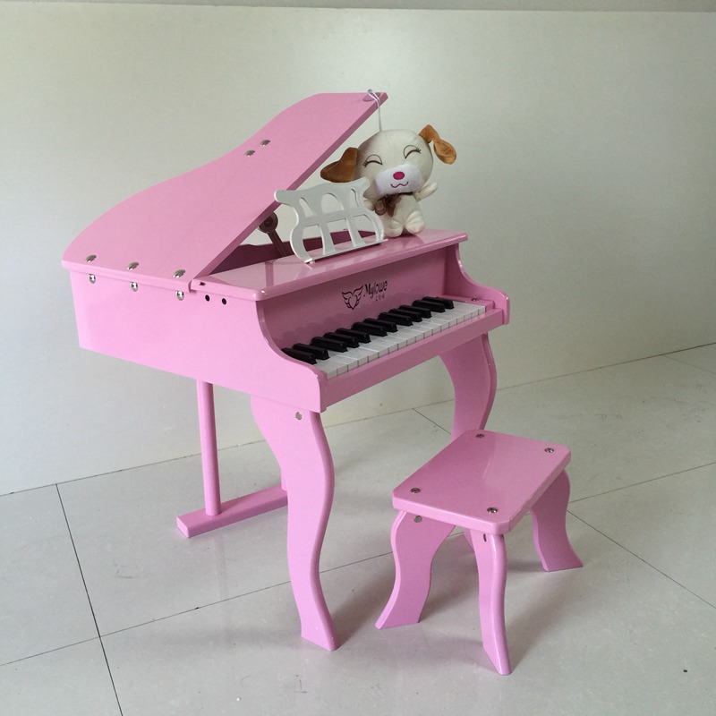 Đàn piano nhỏ 30 phím gỗ lật có thể chơi điểm số đồ chơi âm nhạc giáo dục sớm - Đồ chơi nhạc cụ cho trẻ em bộ trống cho bé