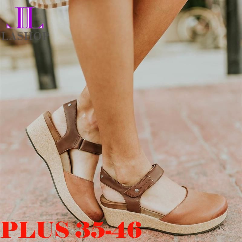 Ebay 2020 women leather shoe summer new flat buckle sandals