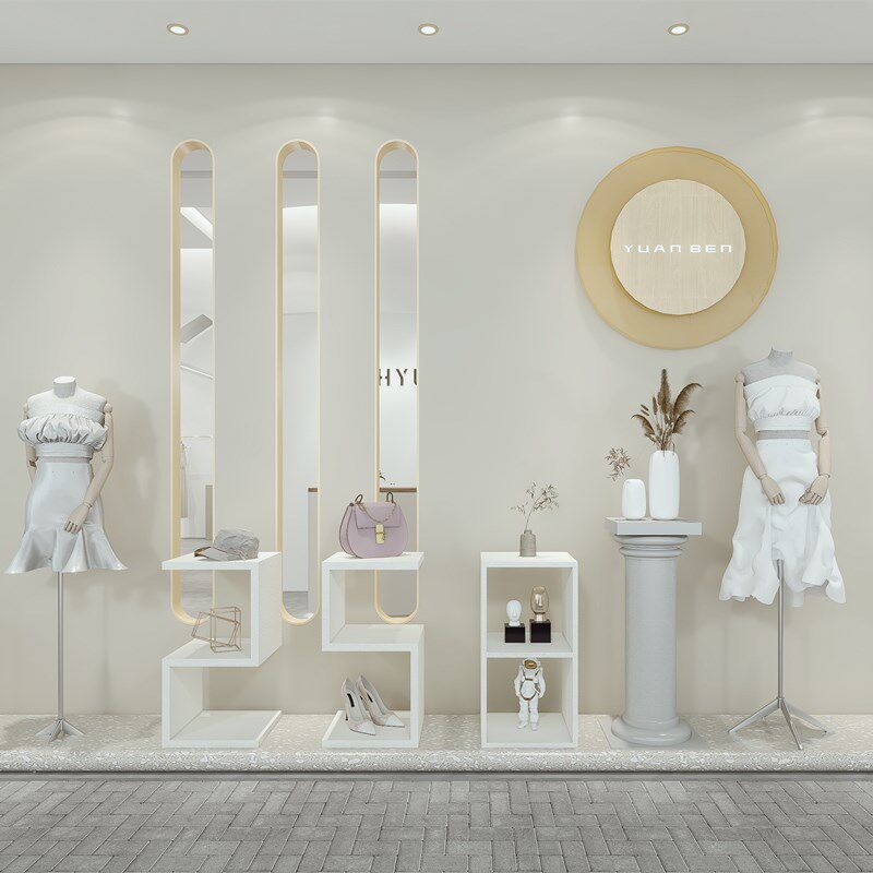 Clothing shop window mesh red decoration decoration stand multi-function shoe frame package display station shaped display props