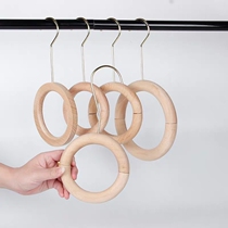 Solid Wood Pants Lap Clothing Shop S Hook Beech Wood Circle Rings Rings Scarves Frame With Magnet Wrap Clothes S Hooks Silk Scarves