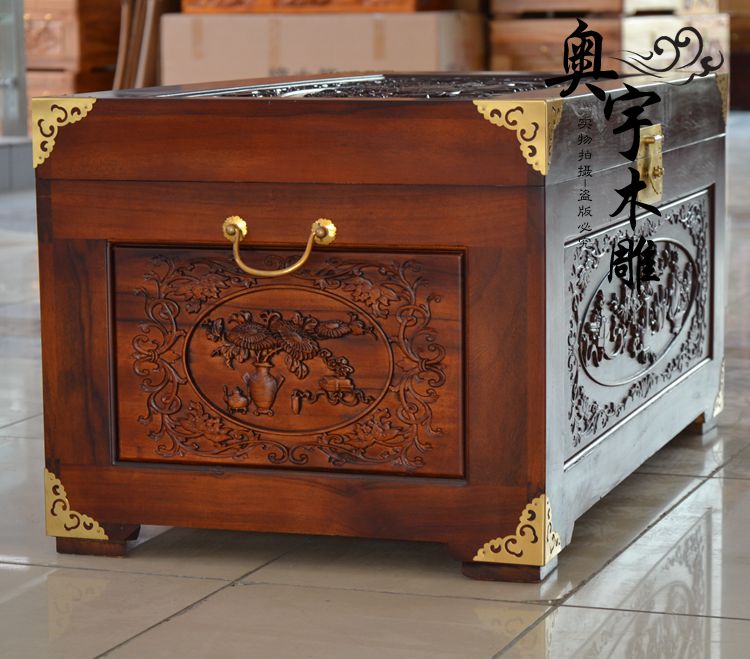 Elm hộp phong phú và hòa bình gỗ khắc côn trùng quần áo hộp đám cưới hộp lưu trữ quà tặng của hồi môn hộp đám cưới hộp sách - Cái hộp hộp quà bằng gỗ