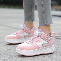 Storm Walking Shoes New Girl Swivel Button 2nd Round Adjustable Boy Four Wheels Invisible Detachable Pulley Skate