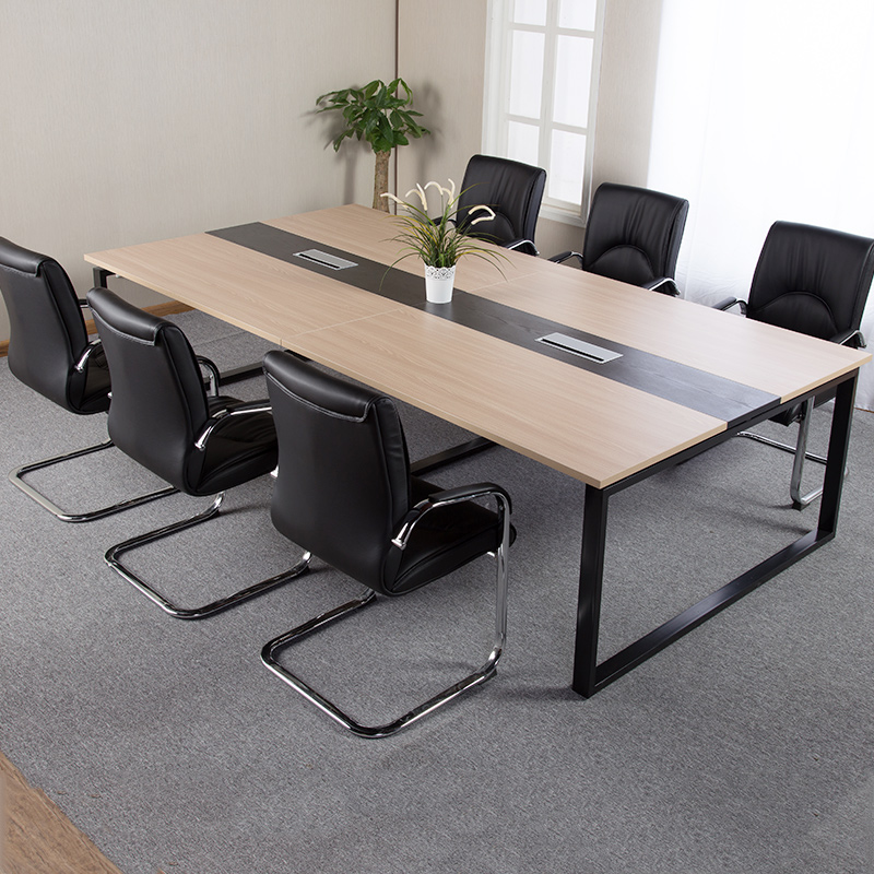 Conference tableLong tableSimple modern office negotiationTraining tableConference roomTableChairs combination small desk