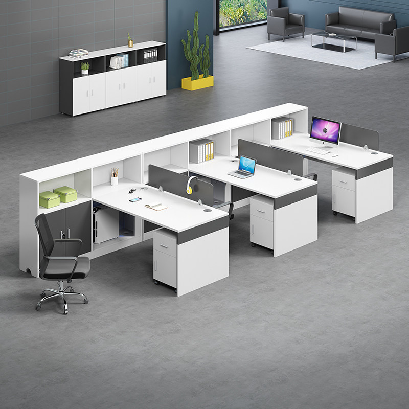Desk 4 6 artificial position screen position partition desk chair combination staff computer desk financial desk staff desk
