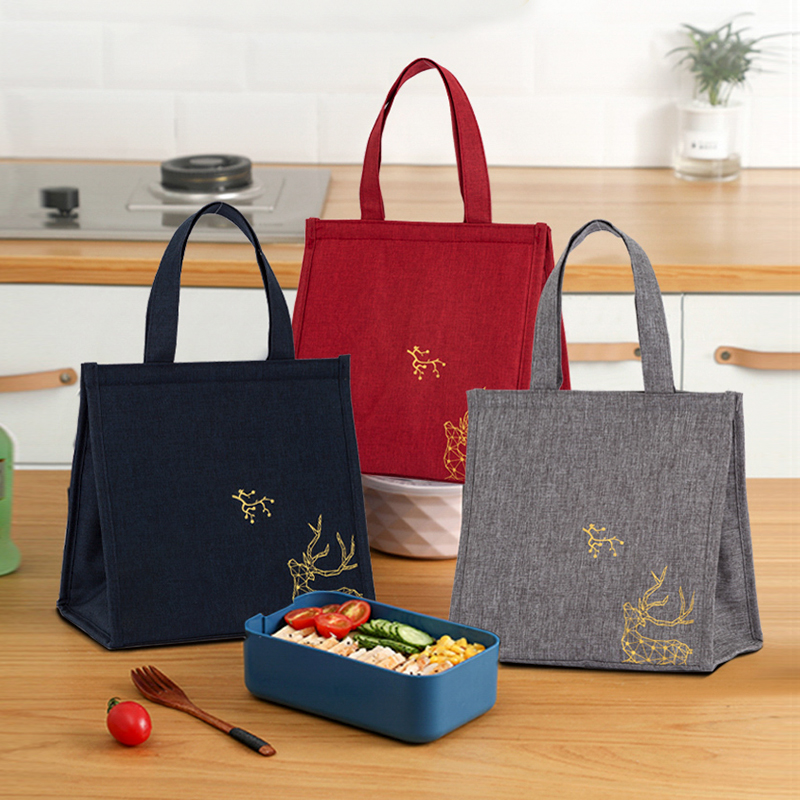 Lunch Bag Handbag Bags Large Capacity Insulation Bag Office Workers Bring Meals Lunch Bag Aluminum Foil Thickened Large