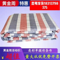 Cheap single film disposable colour strip cloth anti-rain cloth decoration anti-dust construction site enclosure and car bottom moisture protection
