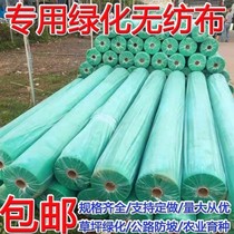 Garden forest green non-woven fabric green breathable film site lawn dust-proof lid soil slope protection grass seed covering film