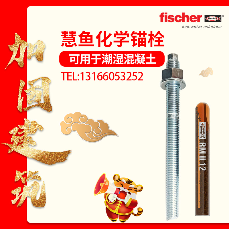 Import German Hui Fish Chemical Anchor Bolt Stainless Steel Chemical Screws M12 Anchorage M16 Spiropole Agent M20 Bolt