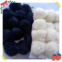993 full page 16 light yellow black rabbit hair ball DIY decorative handmade material
