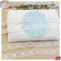 064 whole edition 200 yards of delicate small leaf white bilateral mesh yarn embroidered lace clothing accessories