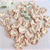 462 whole bag of about 35 powder green suede leather butterfly knot hair accessories hairpin DIY handmade material accessories