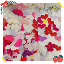 697 whole package about 240 pieces of glitter love hair accessories patch DIY handmade material