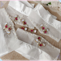 1332 white nail beads small kitty pearl Eugen yarn cloth art collar 10