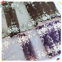 1042 out of single micro-elastic flowers web yarn embroidered lace DIY handmade material