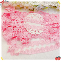063 whole bundle 20 yards of pink water soluble lace DIY handmade material