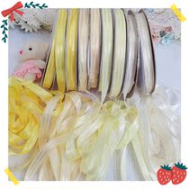 584 the whole volume han kuan yellow about 50 yards wide 1 3CM double-sided slip ribbon diy bow hair accessories accessories