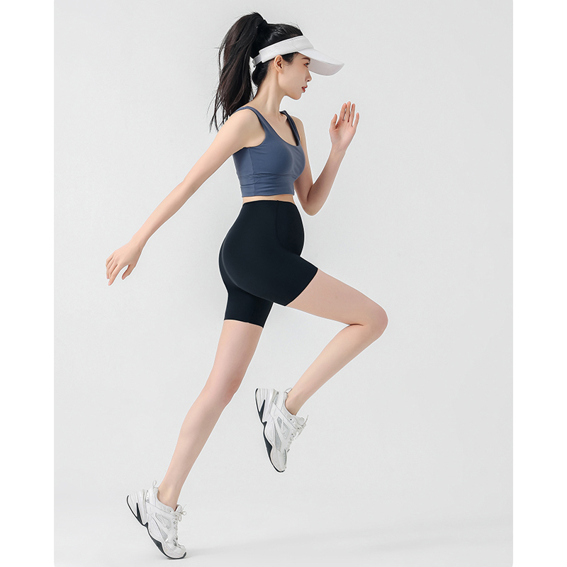 Seamless Maternity Sharkskin Leggings, Spring and Summer Thin Five-Point Safety Shorts, Suitable for Wearing Outside, Yoga and Sports Pants for Summer