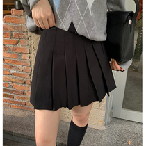 Pregnant womens skirts Spring and Autumn wear Korean version of thin A- shaped black age-reducing anti-gown skirt winter