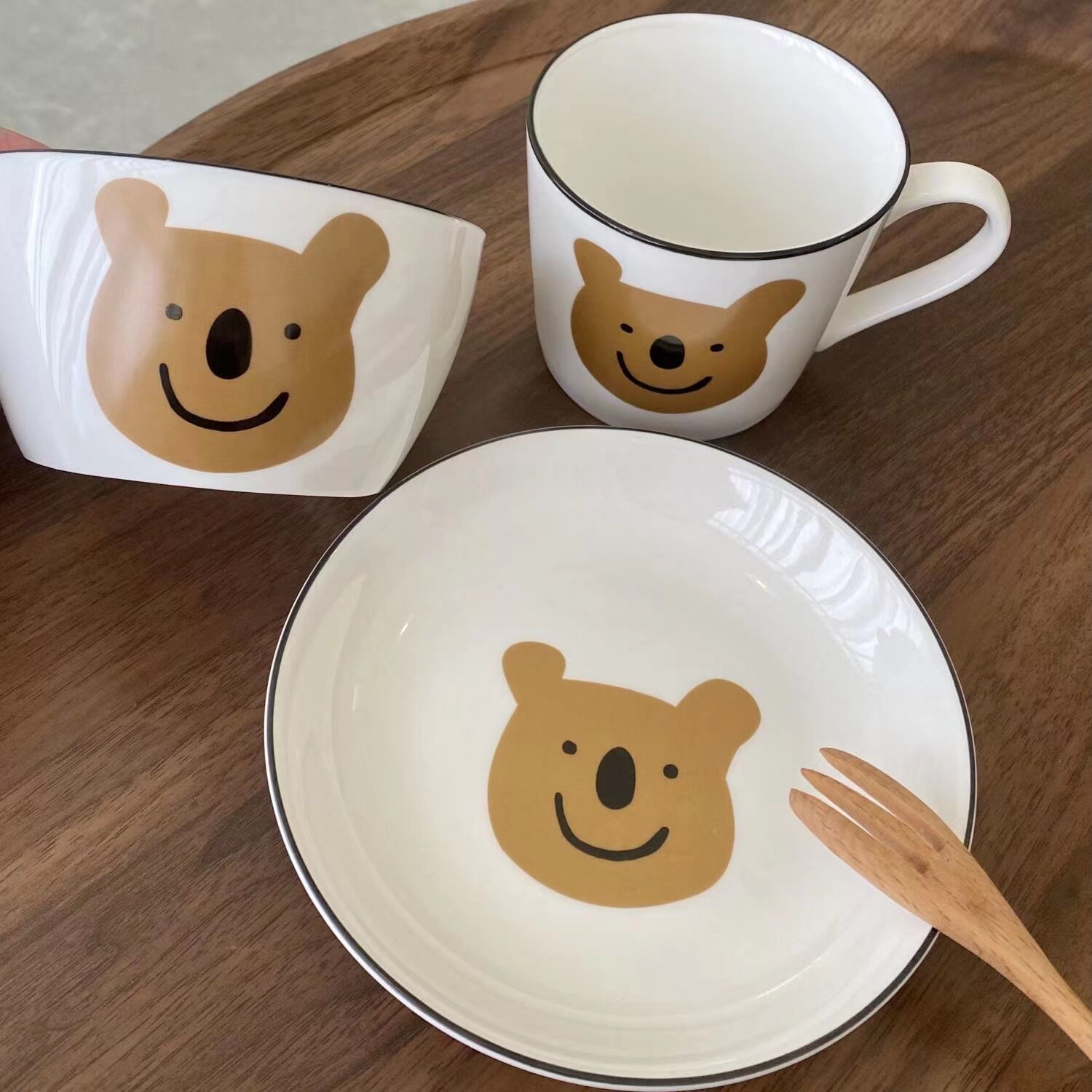 Bowl household with a single creative in exquisite cute rice bowl cartoon small bowl of Japanese ceramic microwave rice bowl