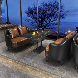 Bistro Cafe Card Seat Sofa Bar Western Restaurant Table Clear Bar Music Dining Bar Barbecue Dining Table and Chair Combination