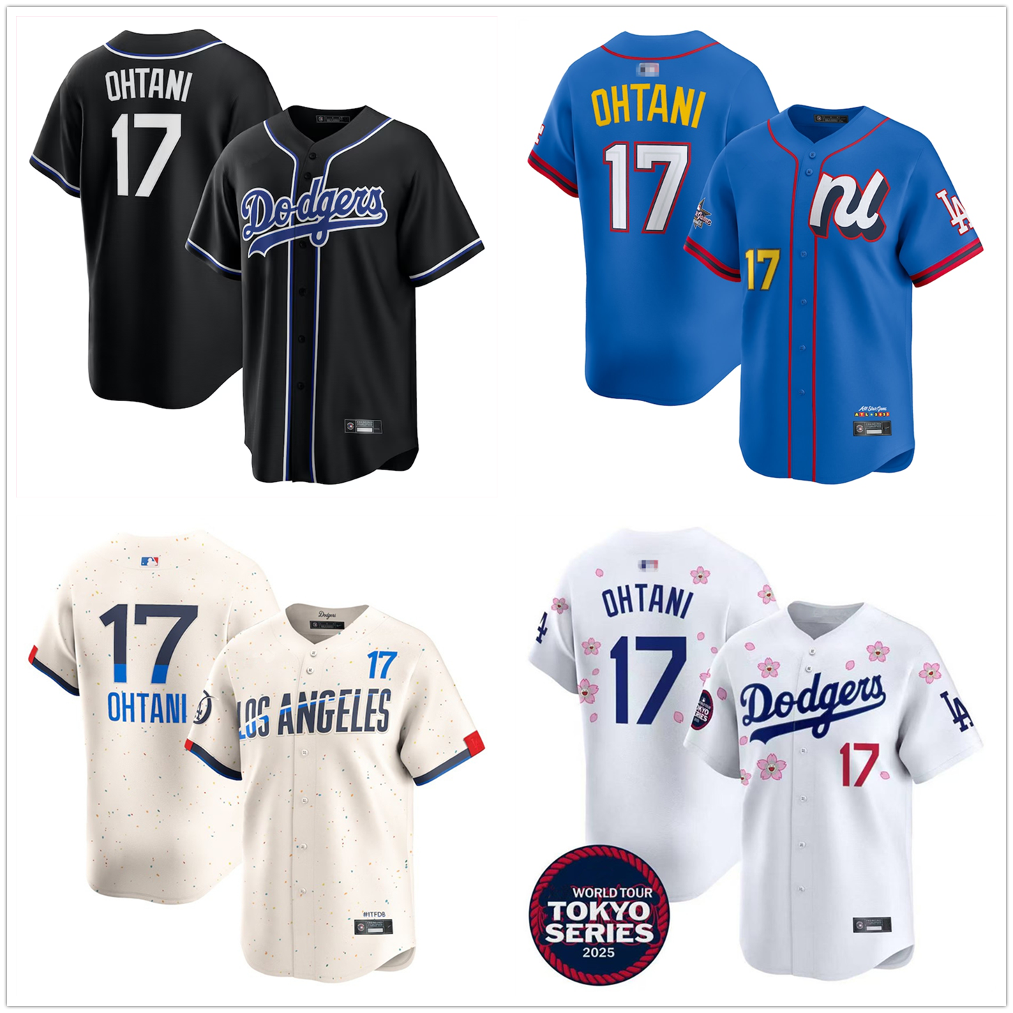 Новые детские формы Лос-Анджелес Доджерс 17# ОhtaniShohei Ohtani мужская и женская бейсбольная форма вышитые детские джерси