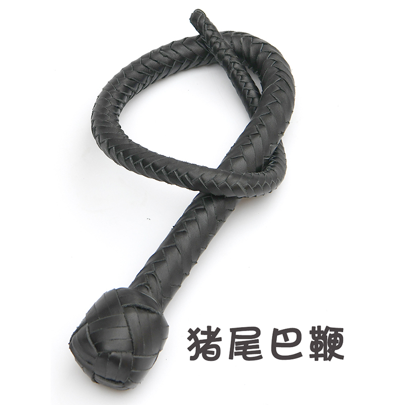 Calf Leather Pig Tail Whip to teach whip Horse whip Home Law Repower Artisanal Leather Whip to Whip SP Old Alphabet